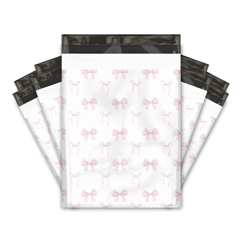 Pink Bow Polymailers - 15 - 10x13”